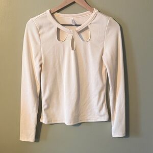 Elegant Cream Long Sleeve Top